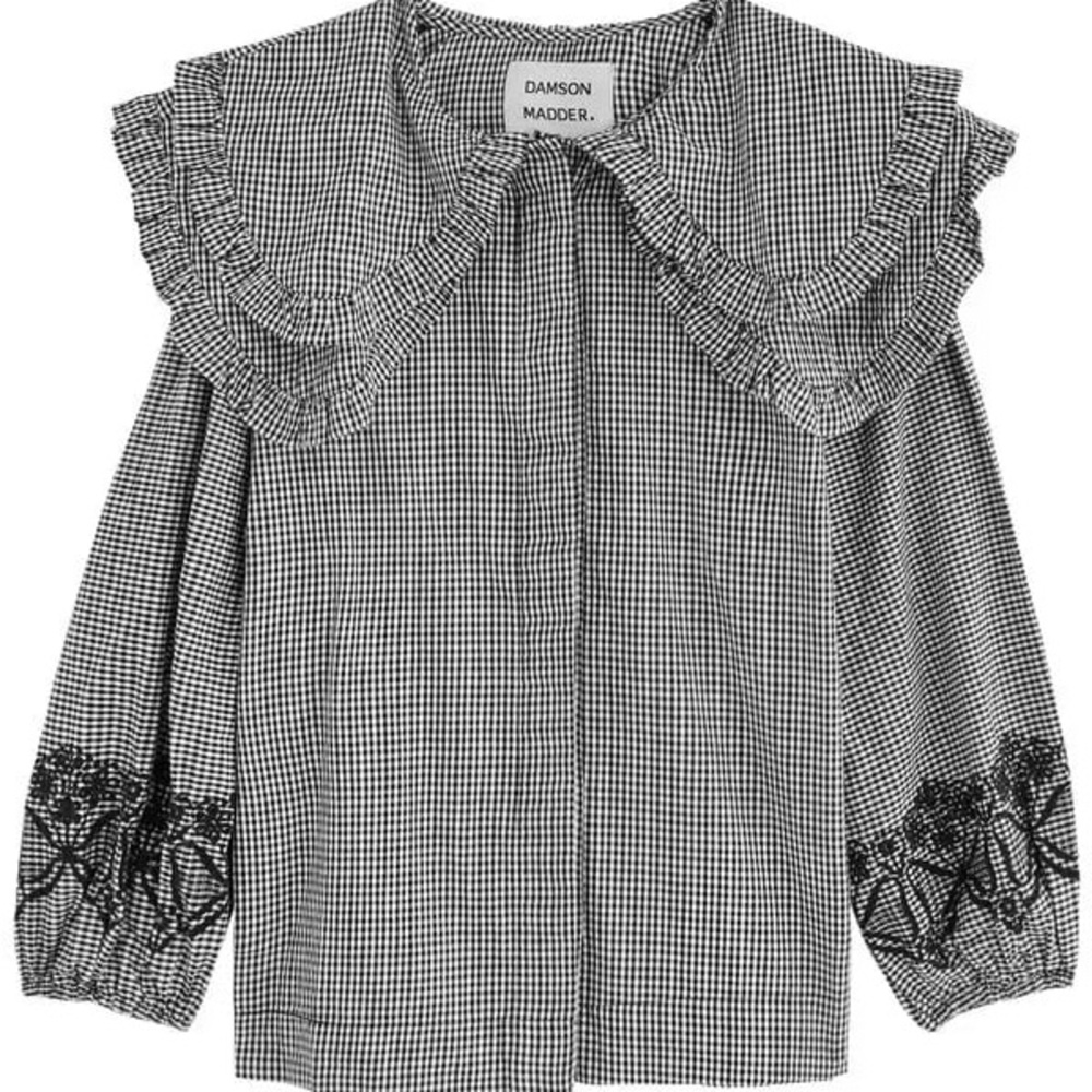 DAMSON MADDER | Lois Gingham Cotton Blouse